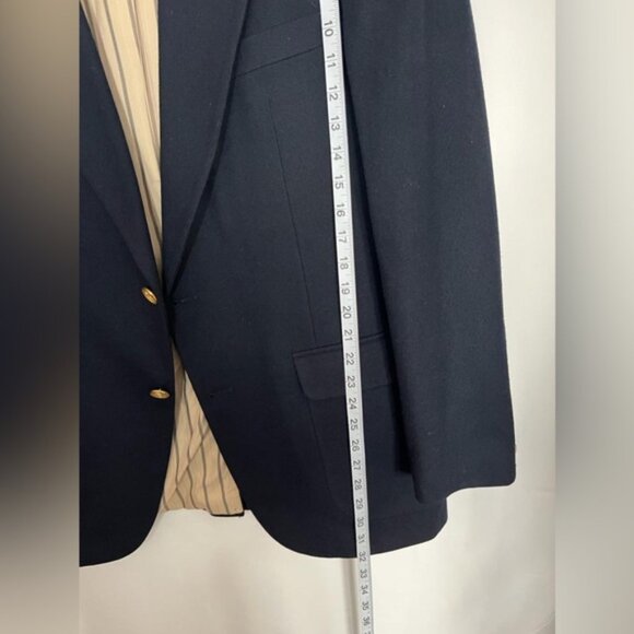 Kingsridge 100% PURE WOOL USA🇺🇸TAILORED 2 Button Blazer Shoulder Pads LARGE - Picture 7 of 13